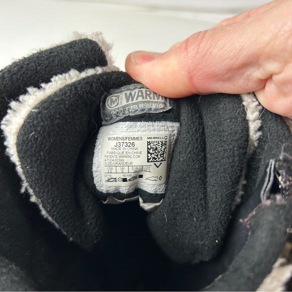 Merrell Womens Size 8.5 Snow Boots Brown/Black Fleece Trim J37326 Vibram Sole - Picture 5 of 6